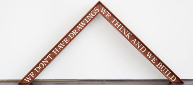 JAMES BALMFORTH, We Don't Have Drawings We Think and We Build, 2009. Courtesy Hannah Barry Gallery, London